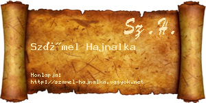 Számel Hajnalka névjegykártya