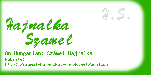 hajnalka szamel business card